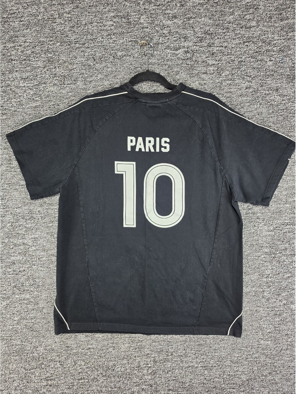 Balenciaga Black Paris 10 Logo Graphic Crew Neck Short Sleeve T-Shirt Size 1 - Picture 10 of 12